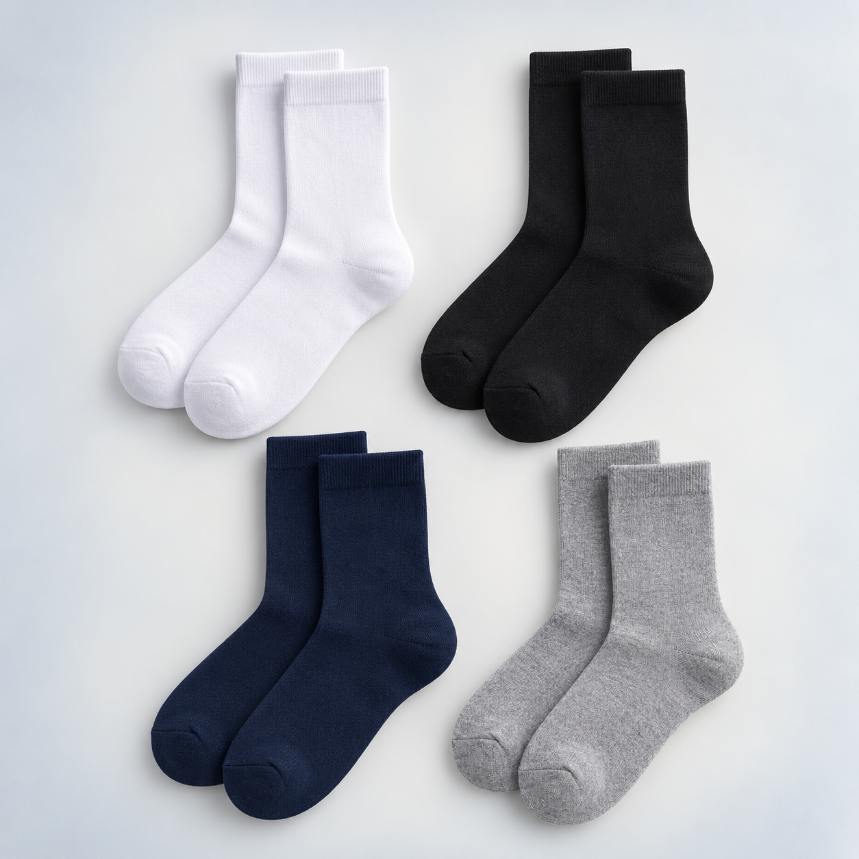 Plain Crew Socks