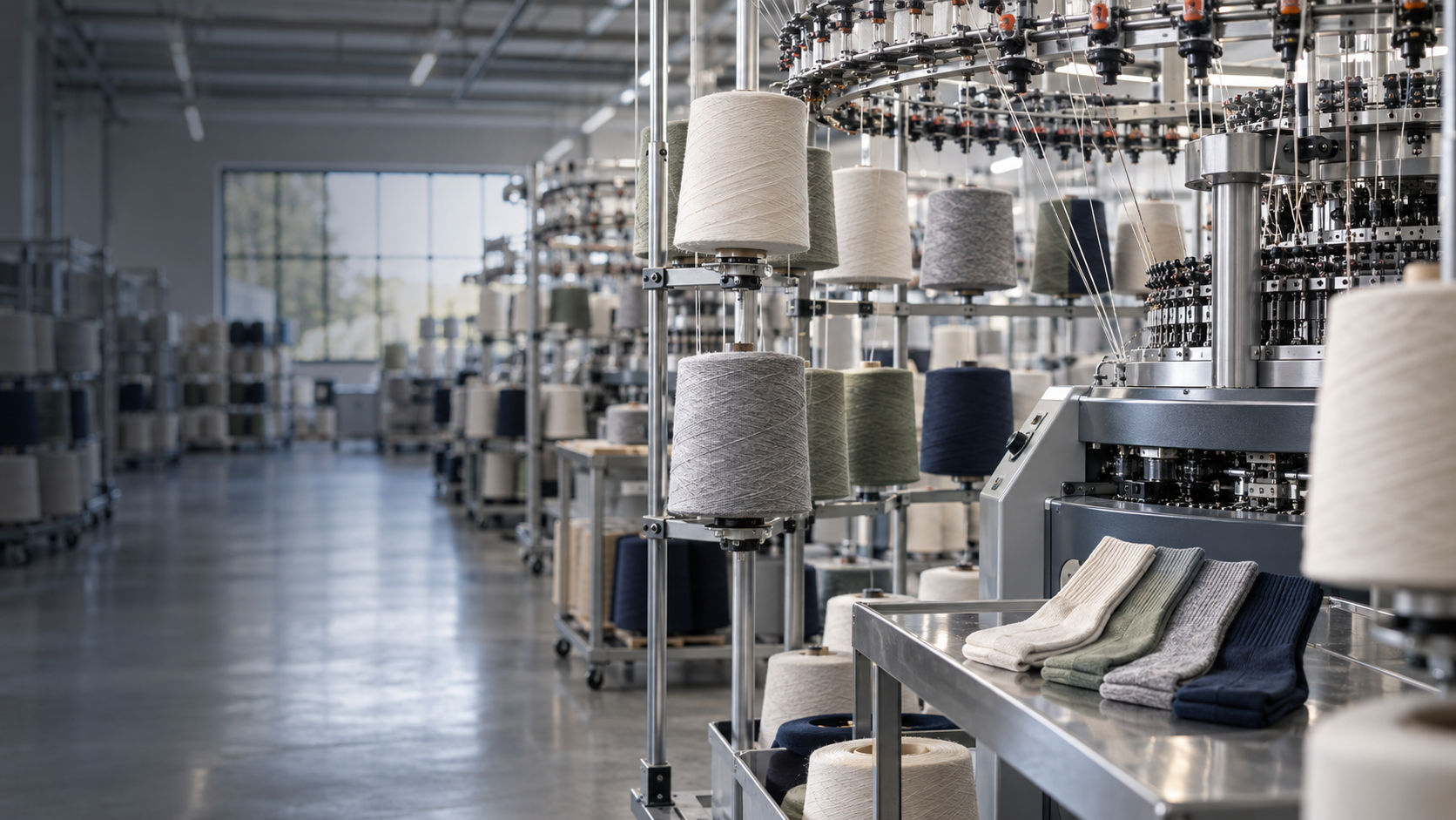 Sustainable sock manufacturing